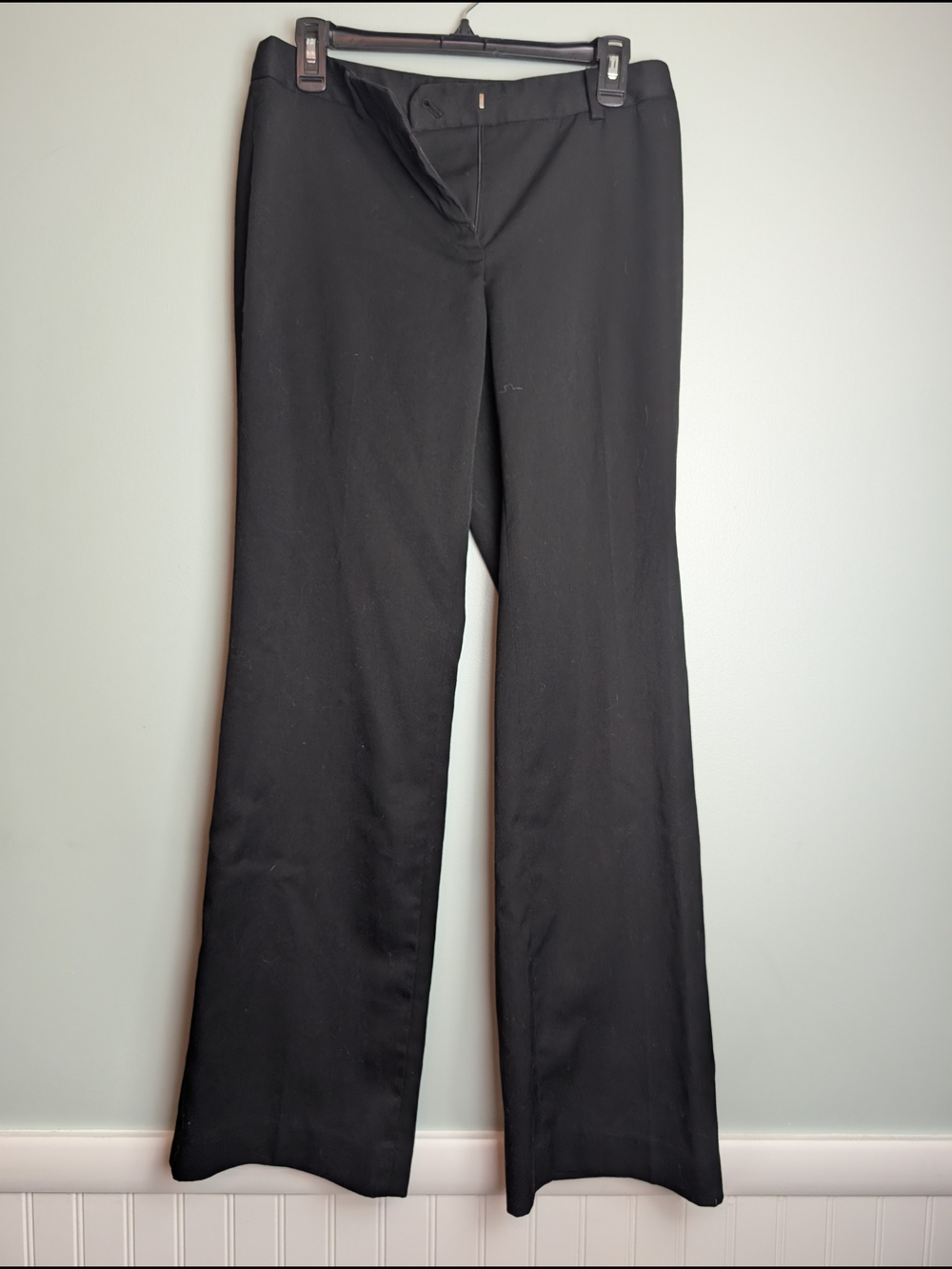Anne Klein Black Boot-Cut Dress Pants
